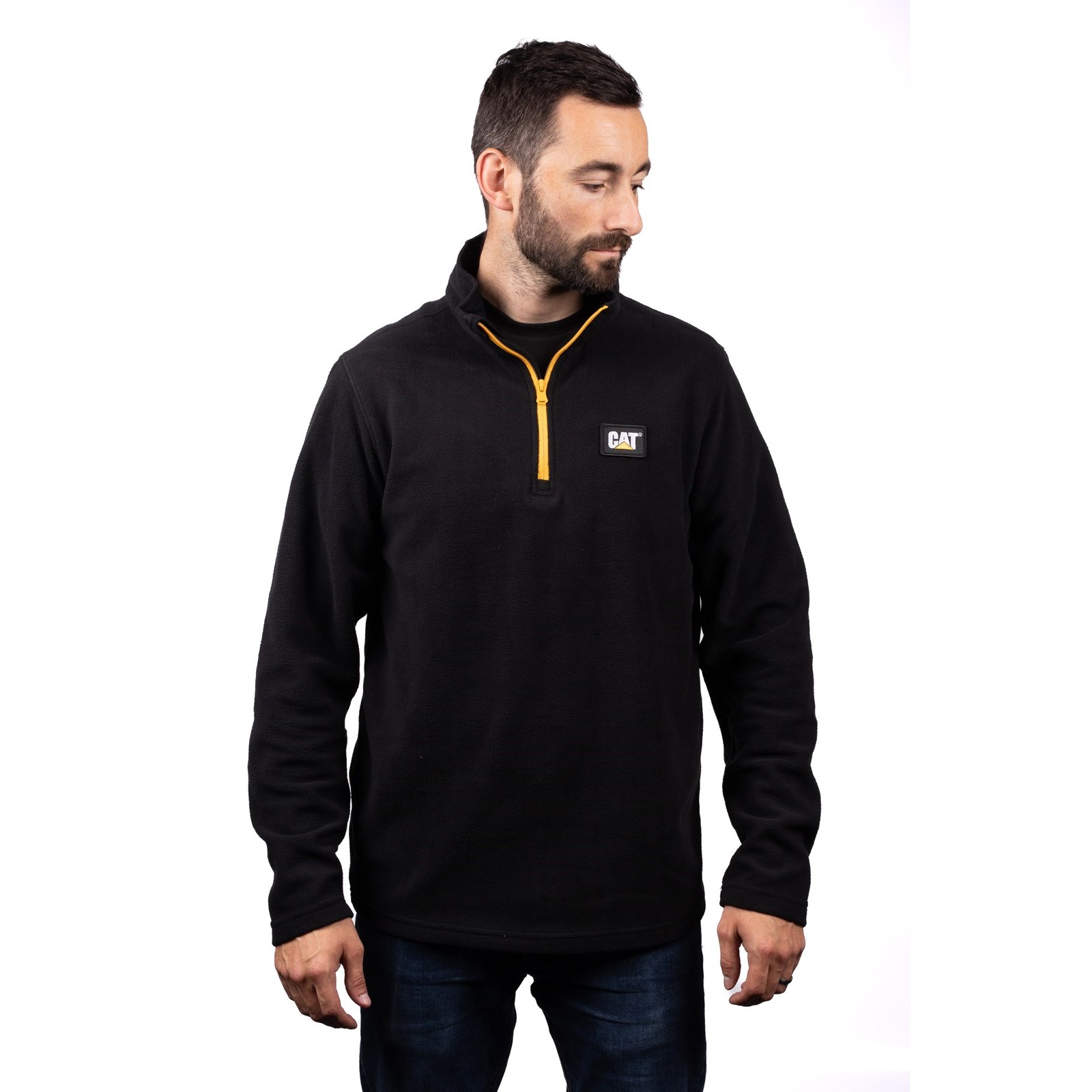 Cat Microfleece Quarter Zip, front