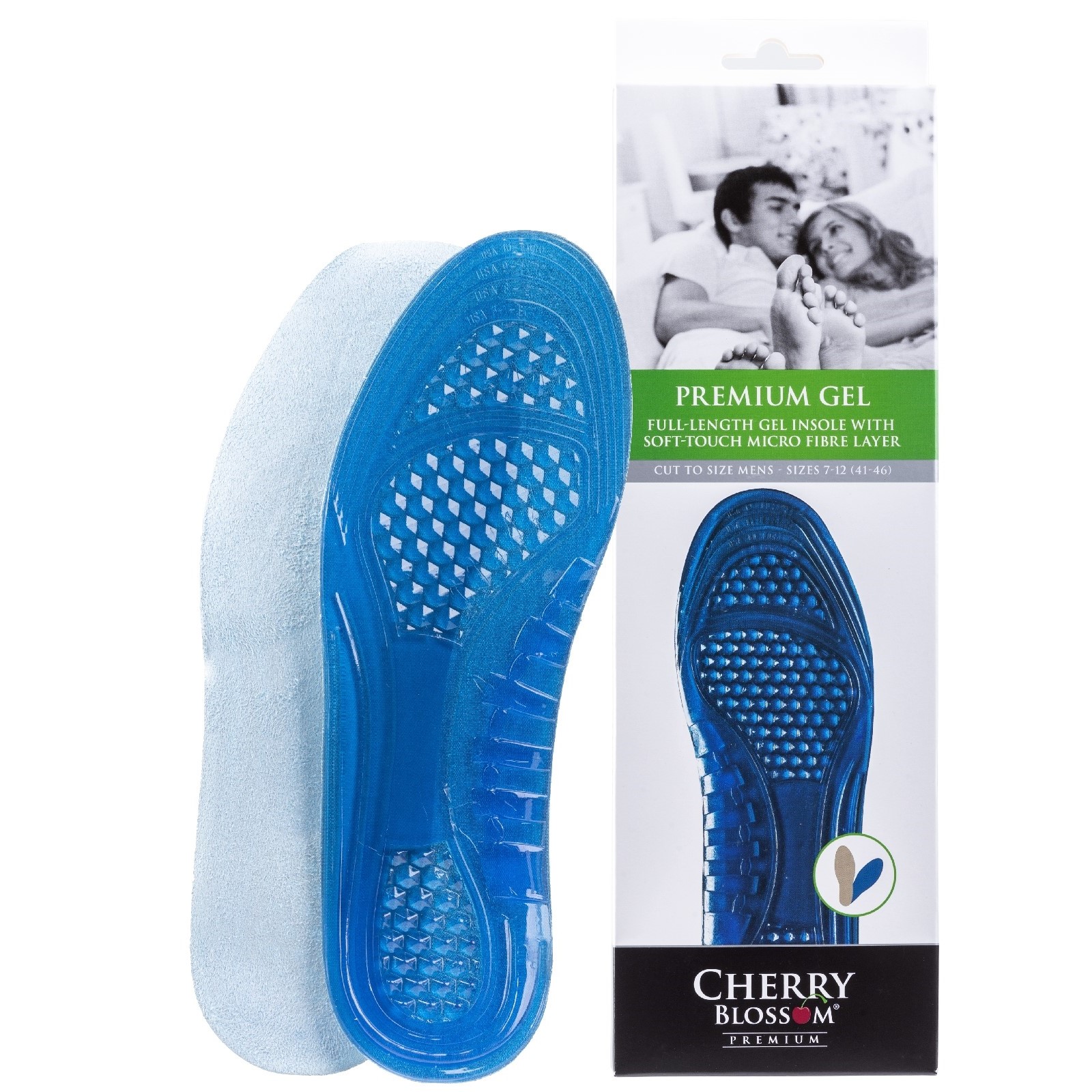 Cherry Blossom Premium Gel Mens Insoles