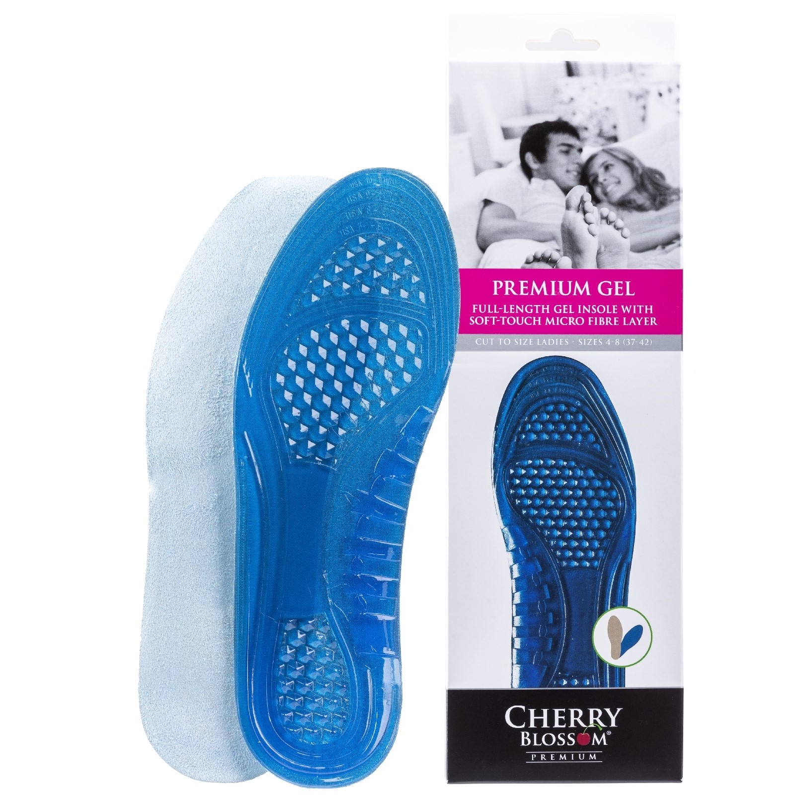 Cherry Blossom Premium Gel Womens Insoles