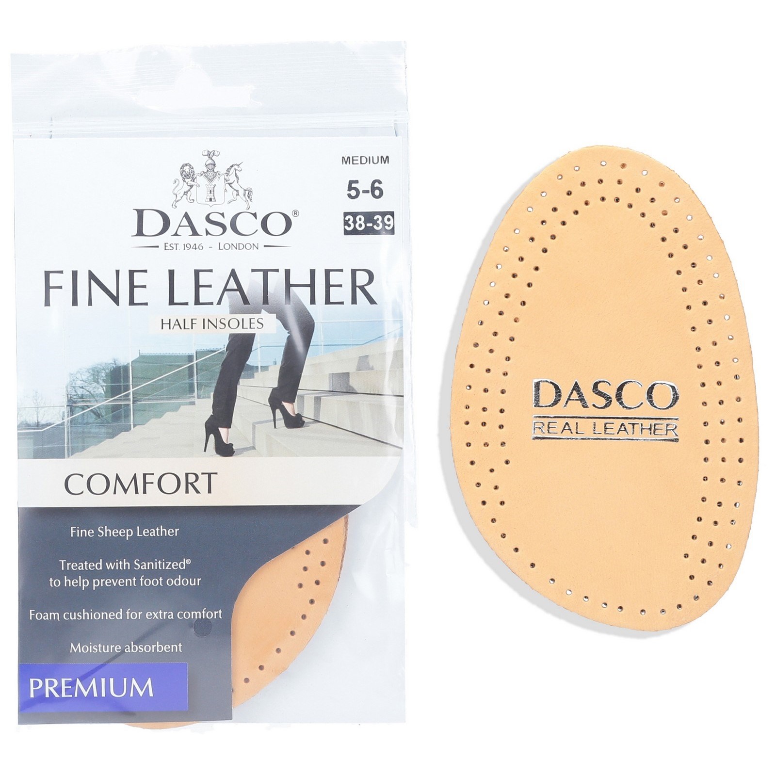 Dasco Leather Half Insoles 6 Pack