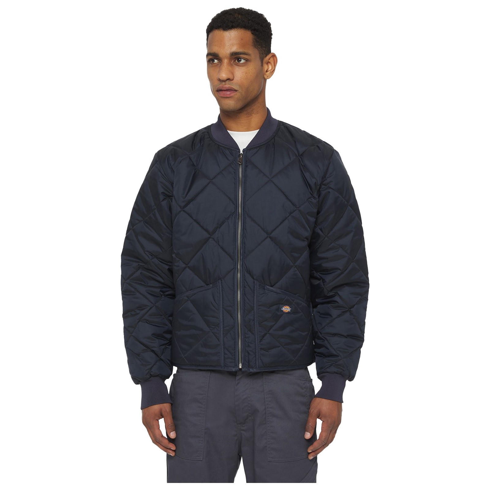 Diamond Quilted Nylon Jacket, front