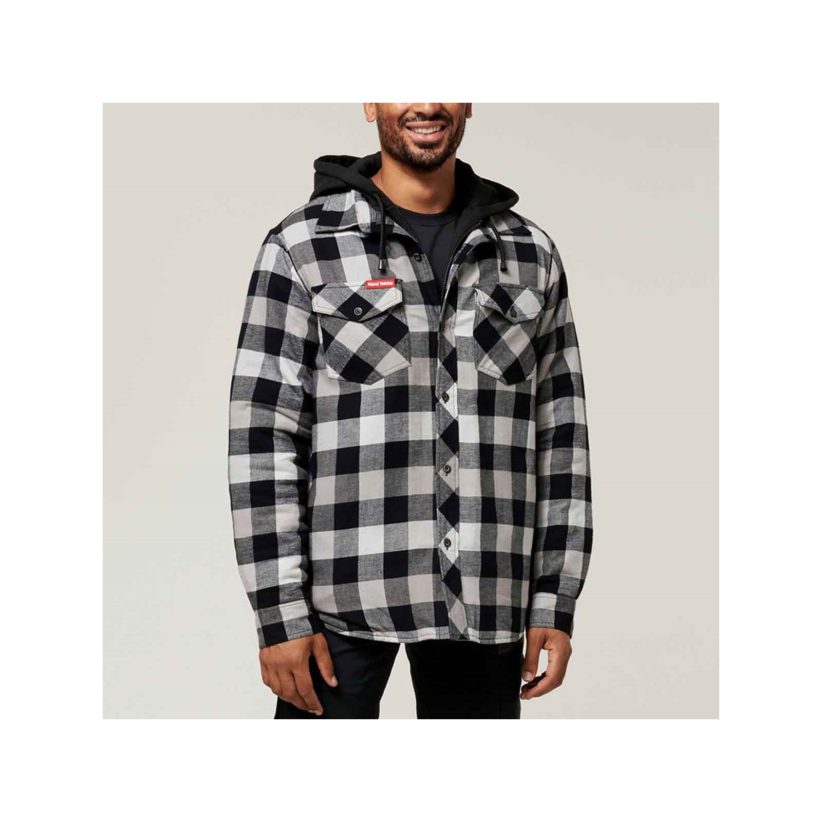 Quilted Flannel Shacket, front