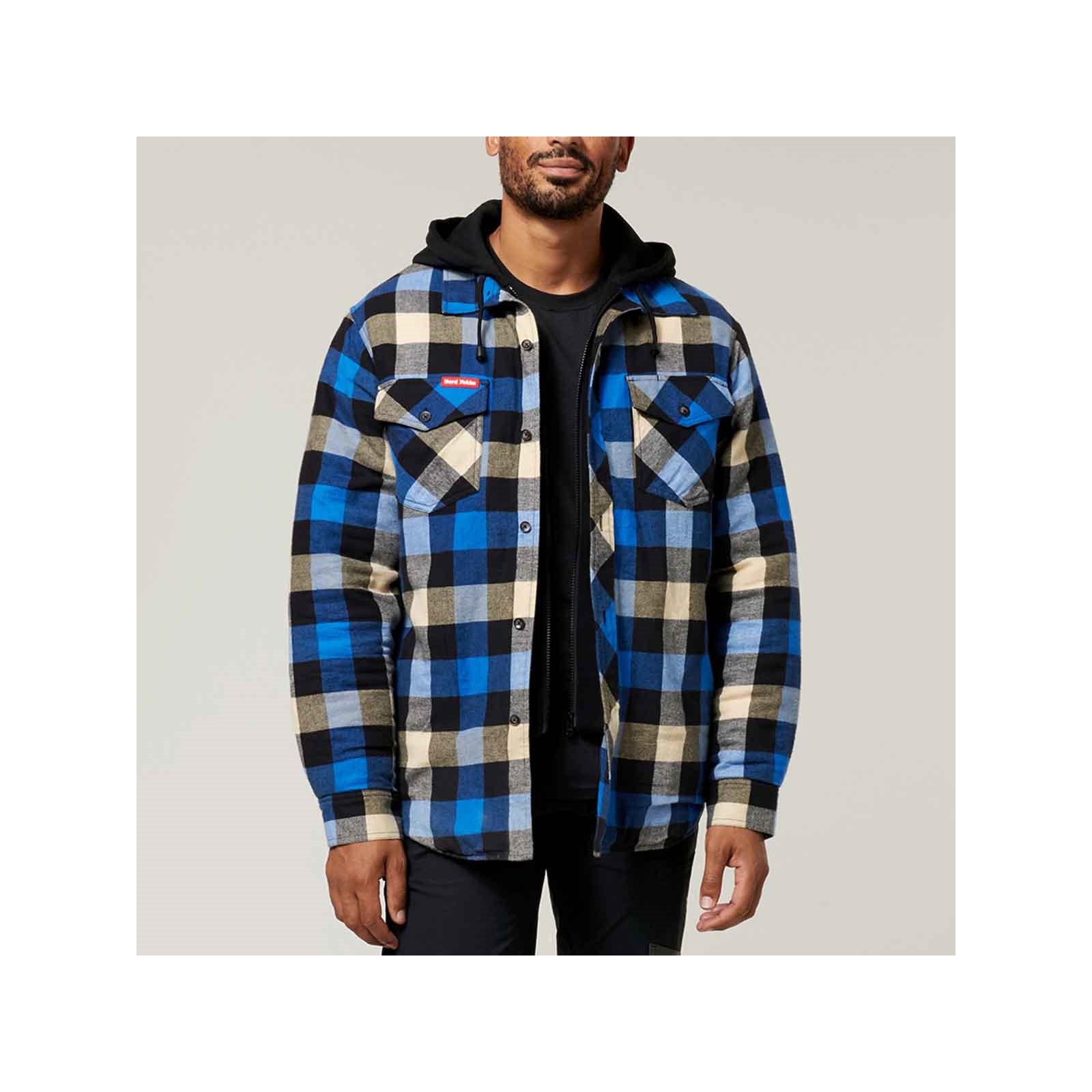 Quilted Flannel Shacket, front