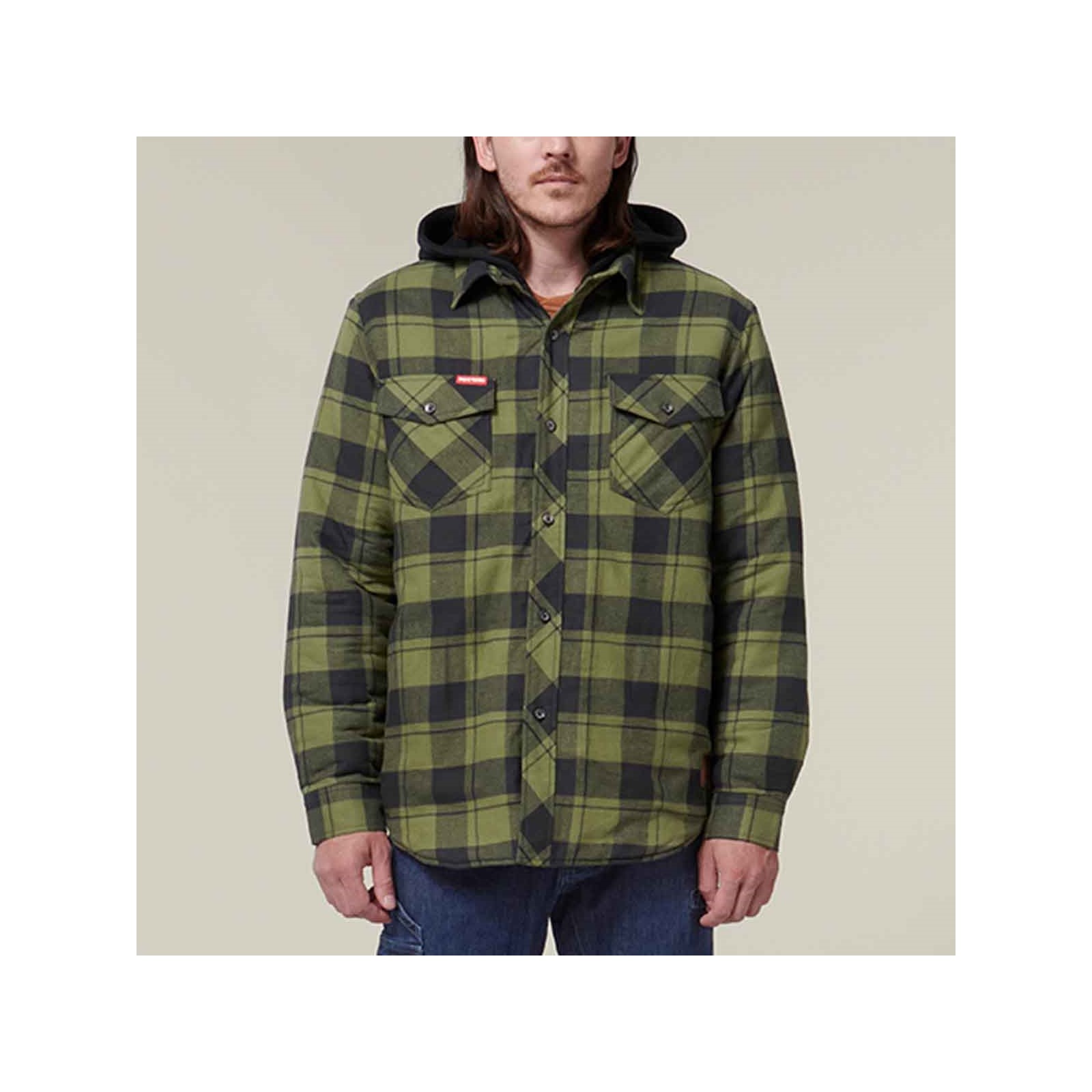 Quilted Flannel Shacket, front