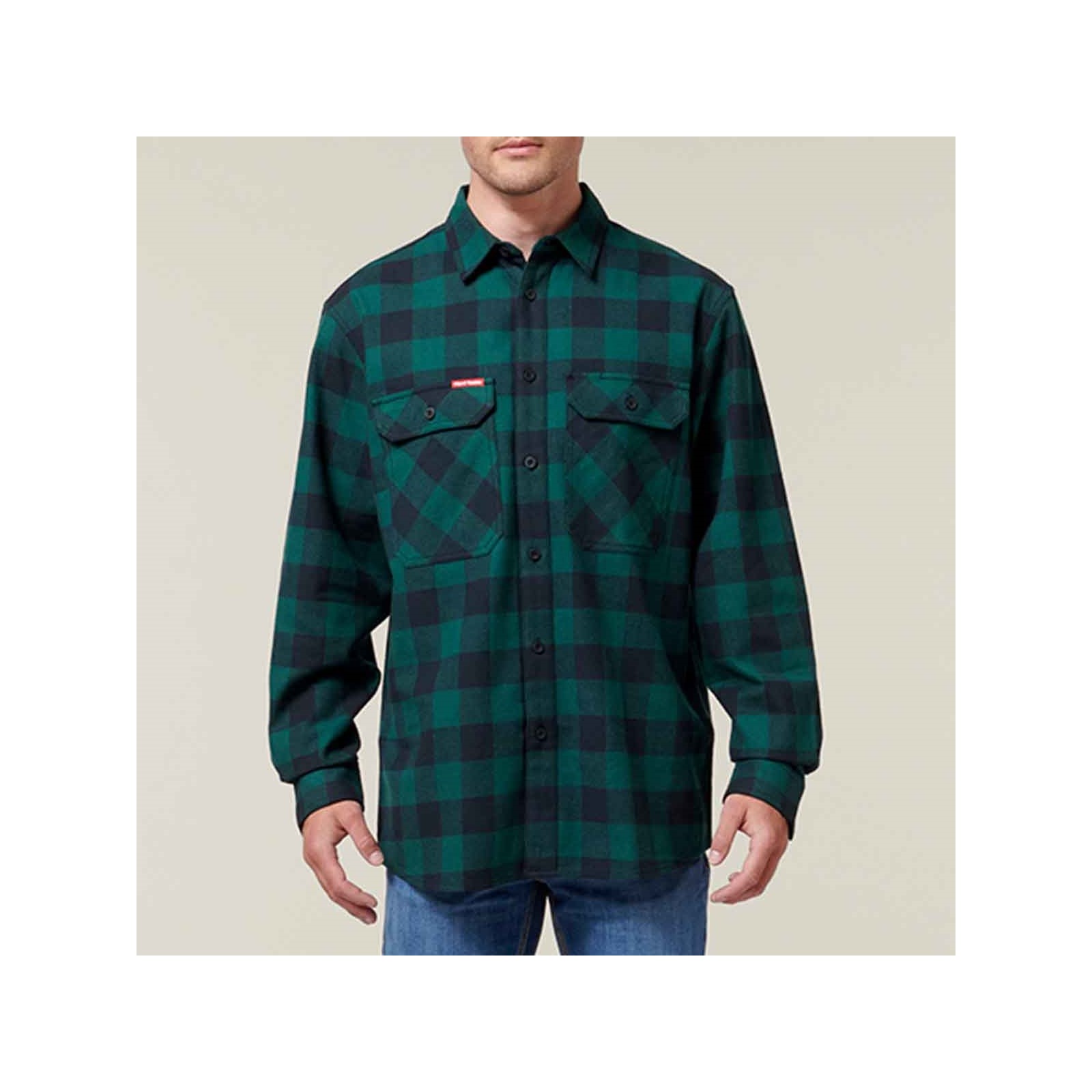 Long Sleeve Check Flannel Shirt, front