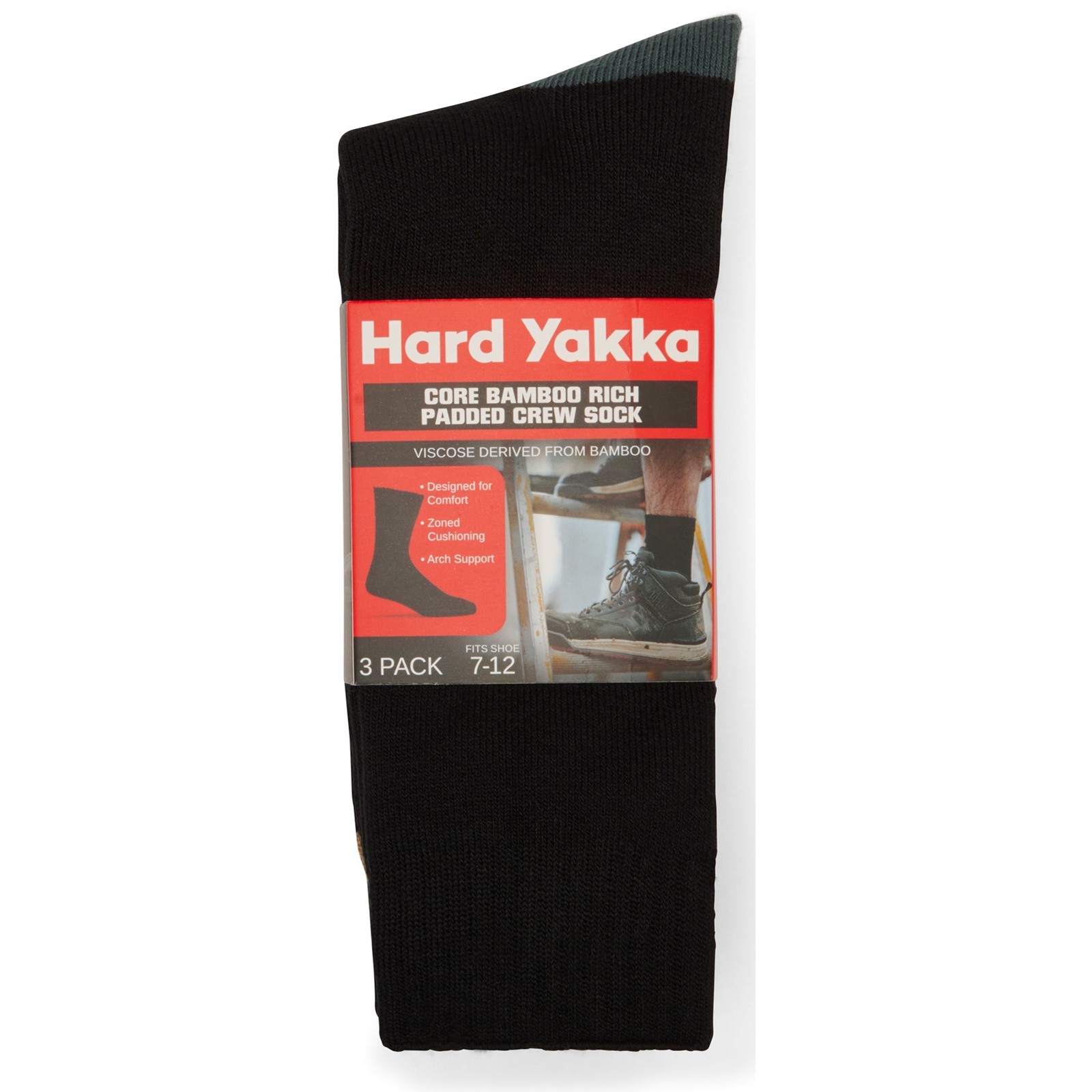 Core Bamboo Crew Sock - 3 Pack, detail