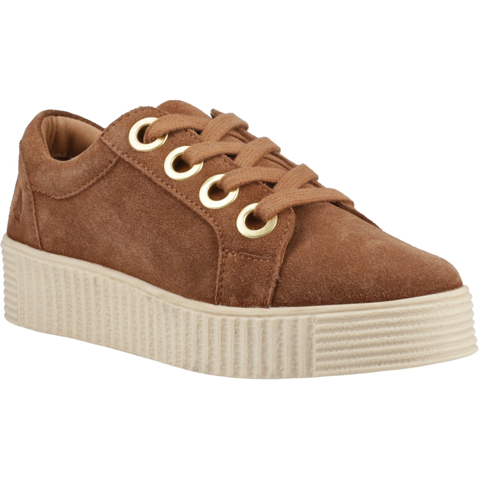 Hush Puppies Tamsin Suede Shoe Ladies Summer Trainer Lace Women's