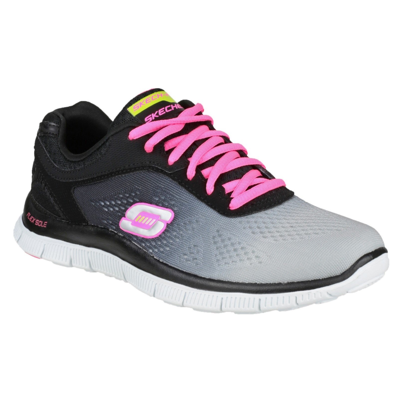 Skechers Mujer Flex Appeal Estilo Icono Negro gris Talla Ru 3 Eu 36 Skechers Mujer Flex Appeal Estilo Icono Negro gris Talla Ru 3 Eu 36