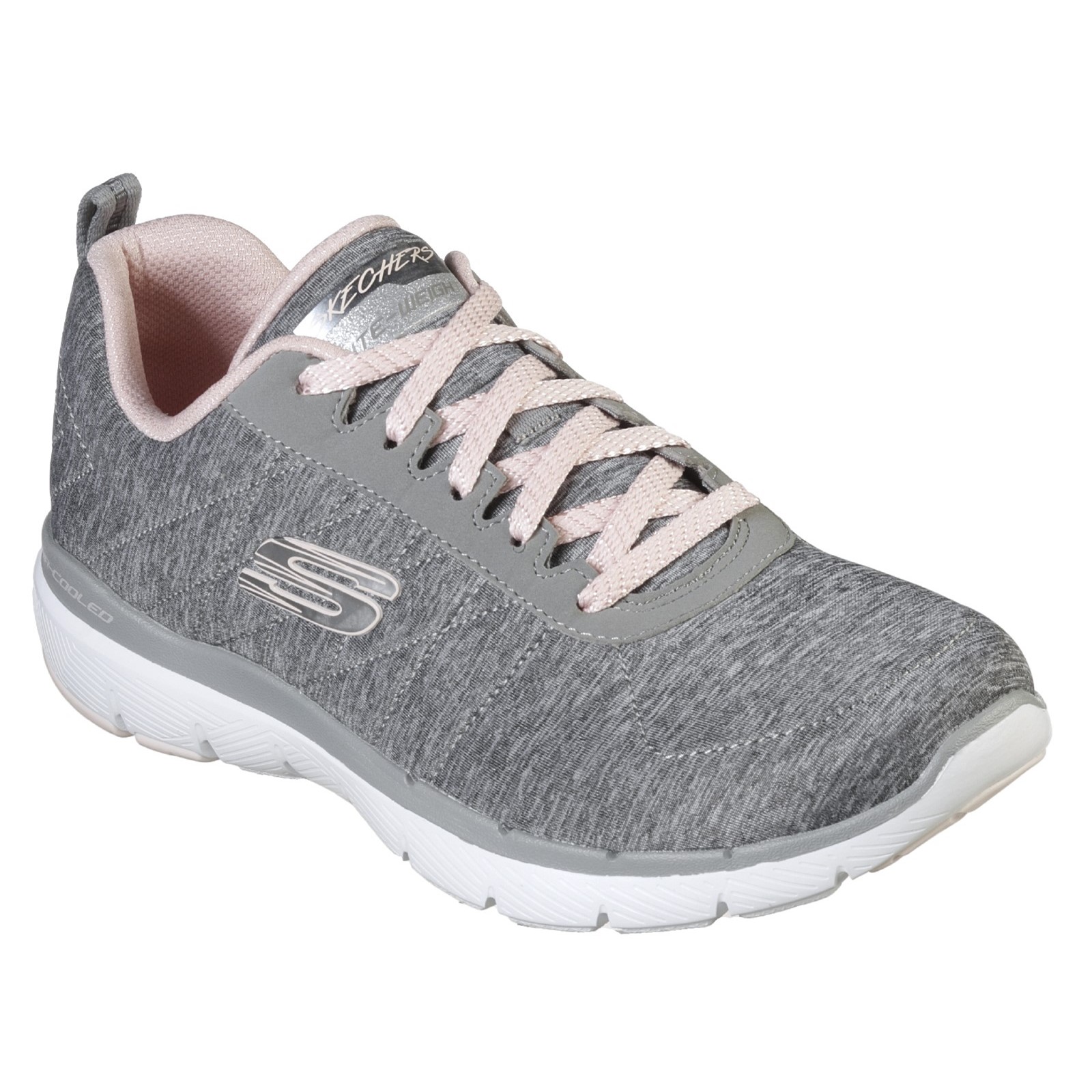 Skechers Mujer Flex Appeal 3.0 los Conocedores con Zapatillas New Balance 1400 v6 azul amarillo coral mujer
