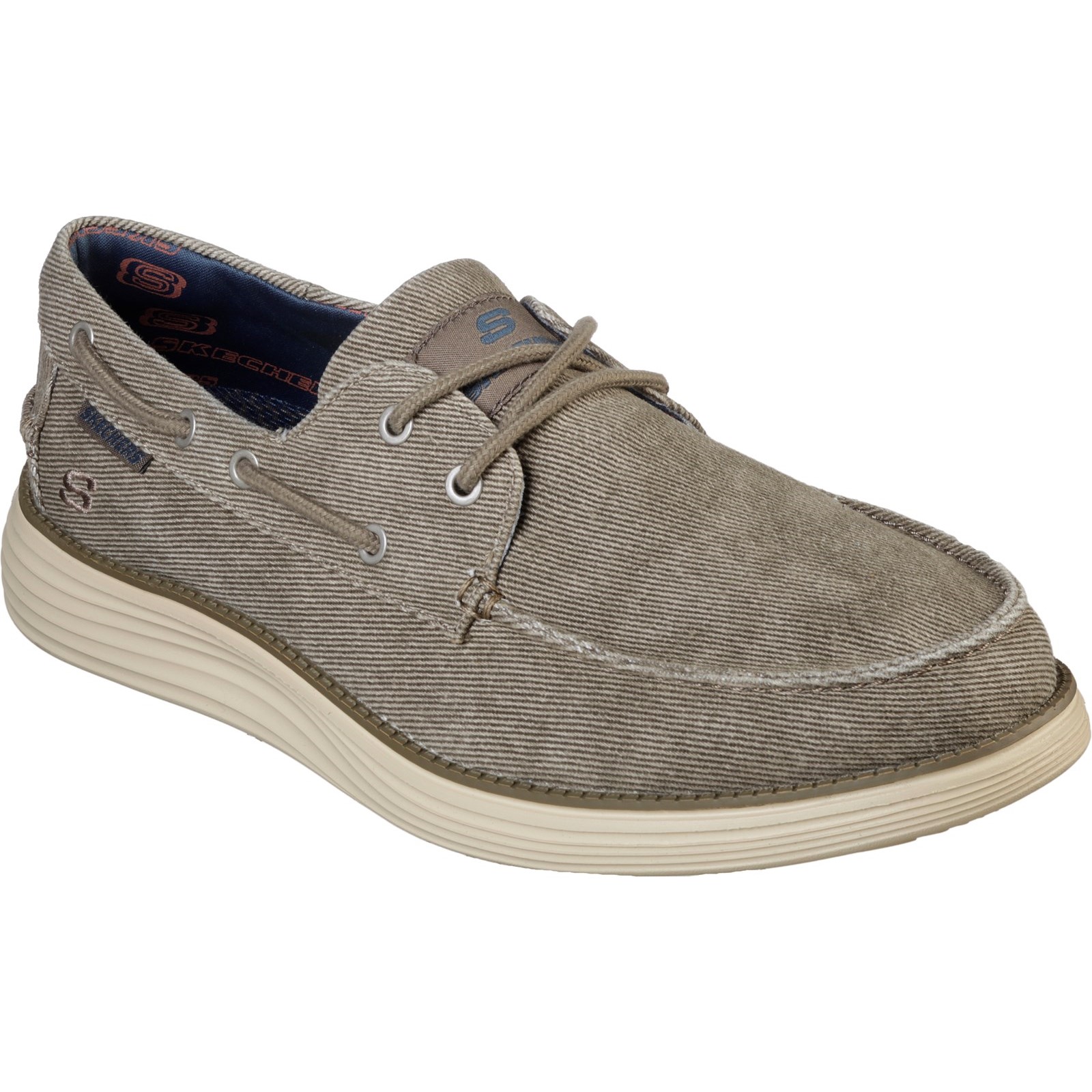 Skechers Status 2.0 Lorano Mens Sports 65908 Lace Taupe Medium Men s eBay