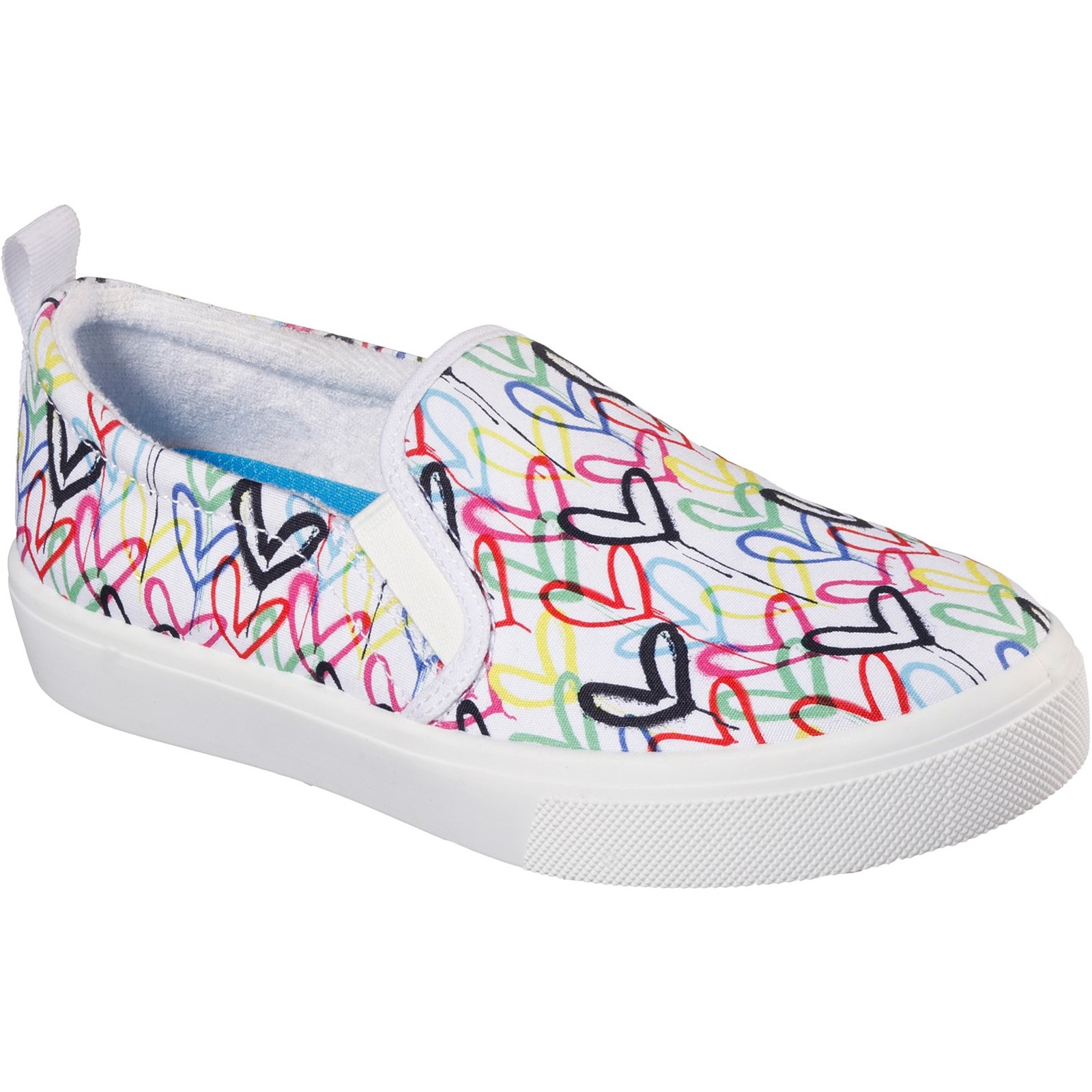 ユウ Skechers Poppy Drippin Love Slip On Ladies Shoes Women's Sneaker